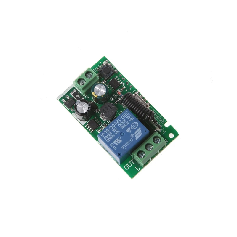 QIACHIP 4433Mhz Universal Wireless Remote Control Switch AC 85V 110V 220V 1CH Relay Receiver Module & RF 433 Mhz Remote Controls