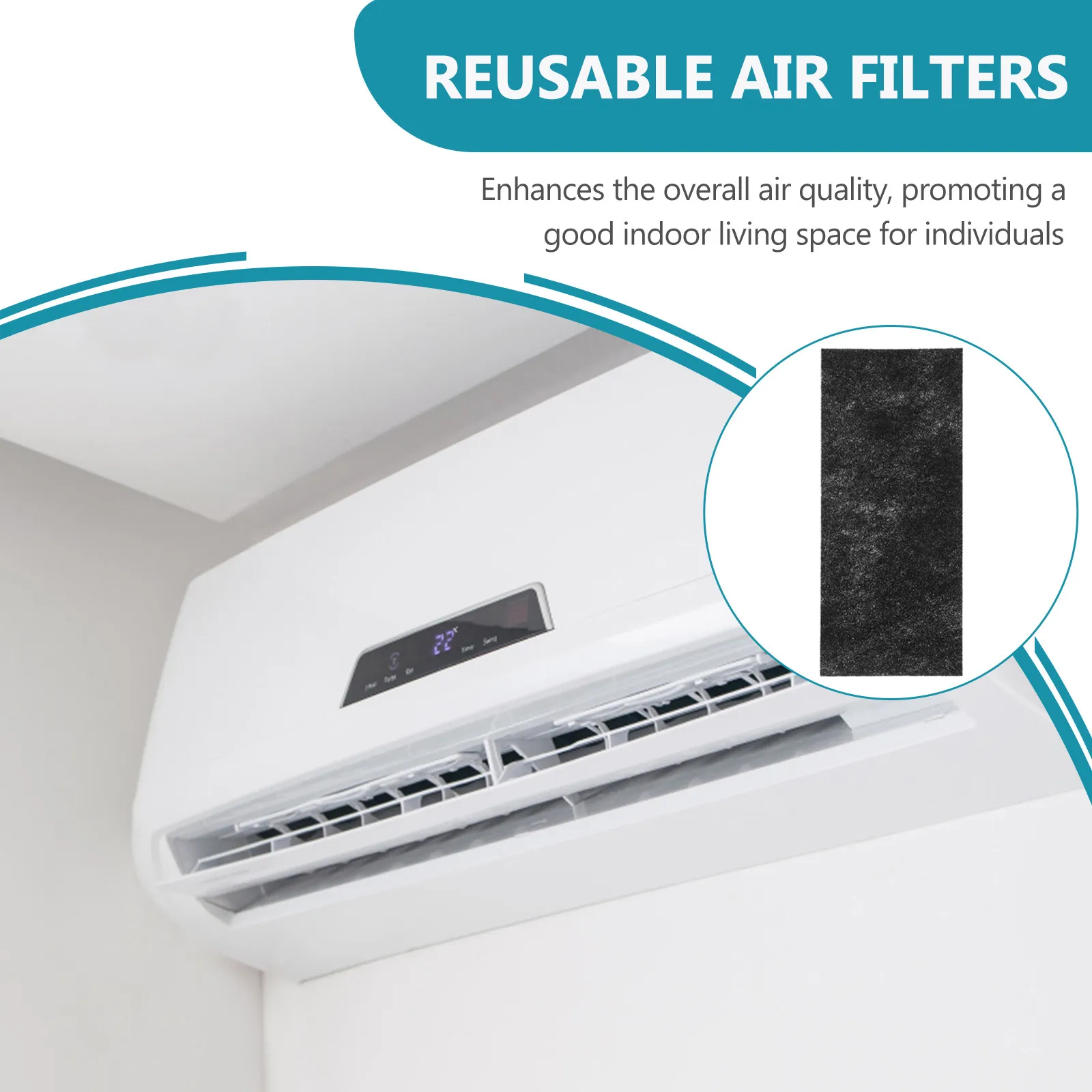 10Sheets Air Vent Filter Cloth Electrostatic Reusable Tear Resistant Air Conditioning Filter Pad for Home Heater Furnace