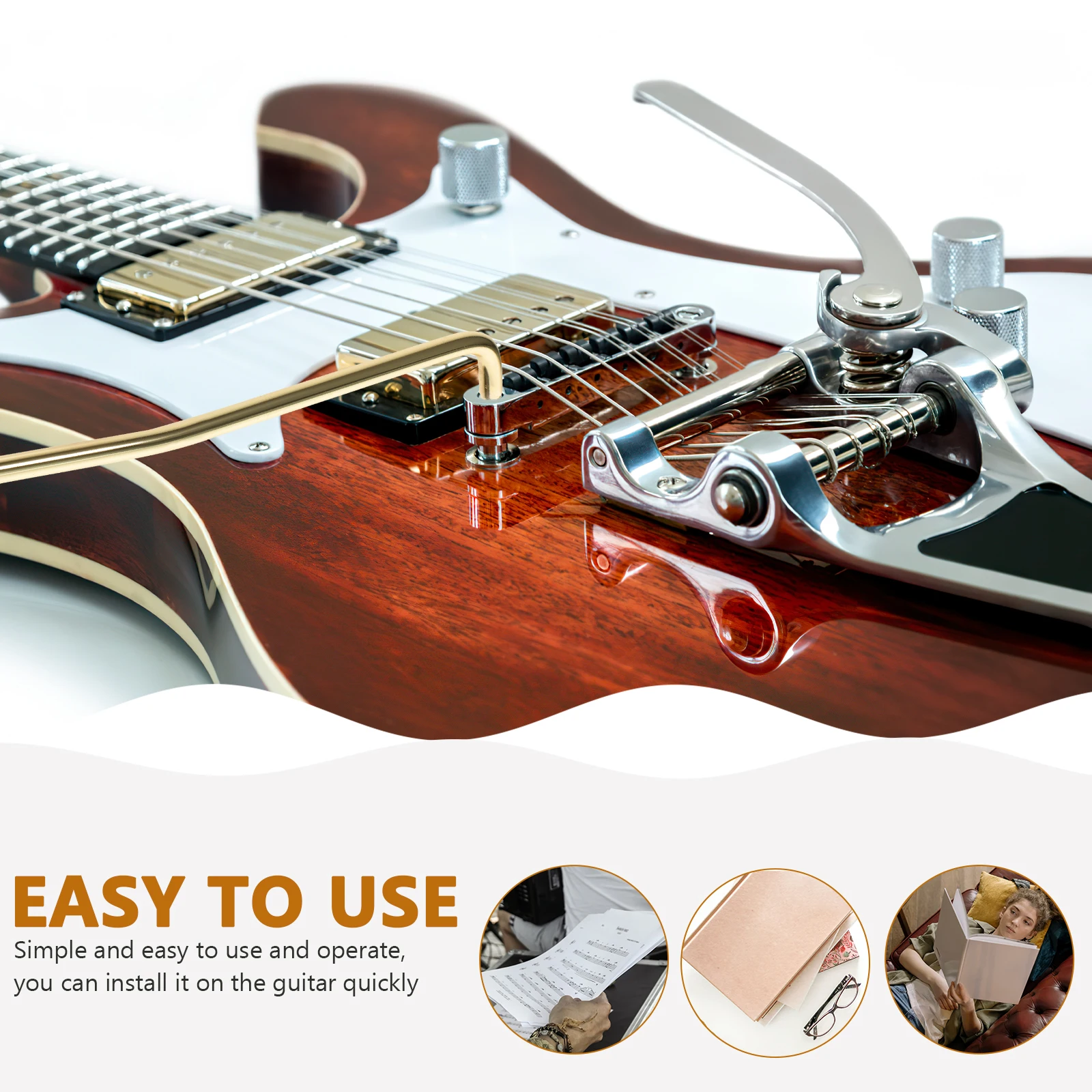 

Electric Guitar Thread Whammy Bar 6mm Alloy Durable Easy Install Adjust Single Tremolo Arm Guitar Whammy Bar Pitch