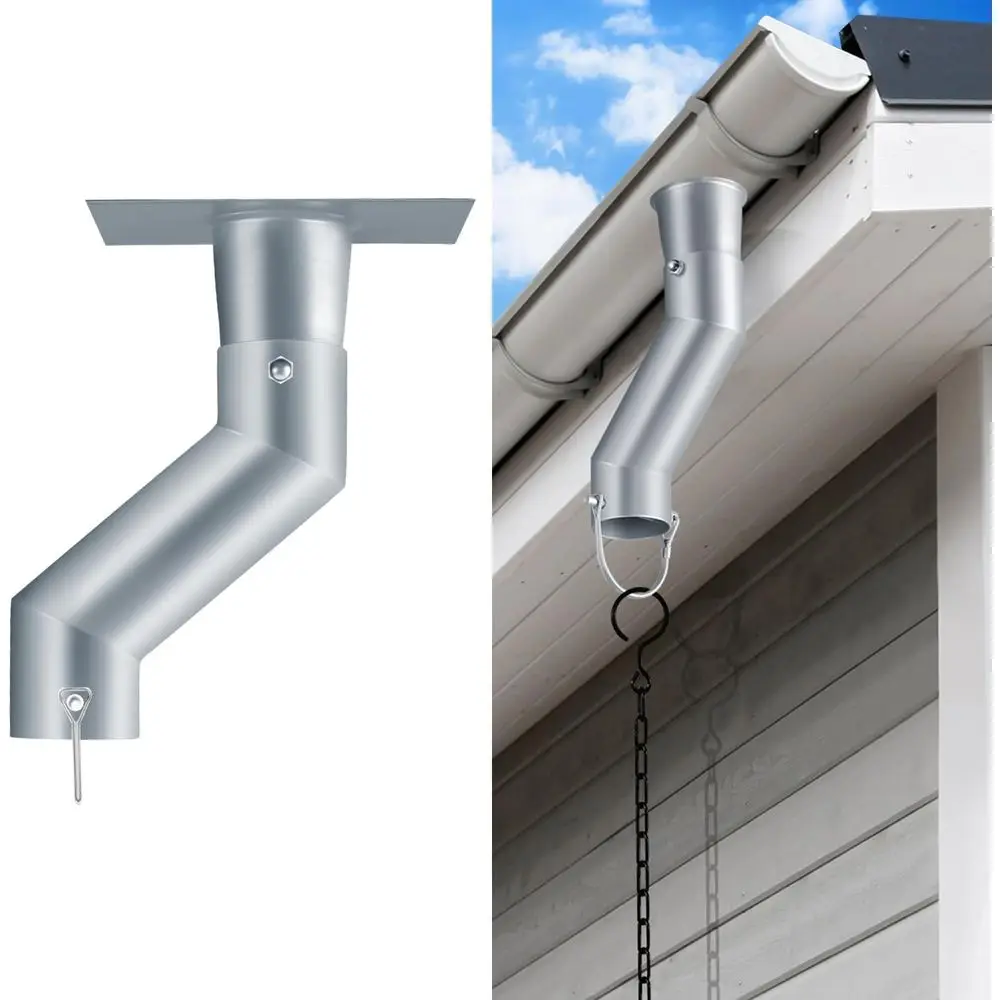 

Адаптер для дождевого цепочного фильтра - серебристый, подходит для водосточных желобов и труб