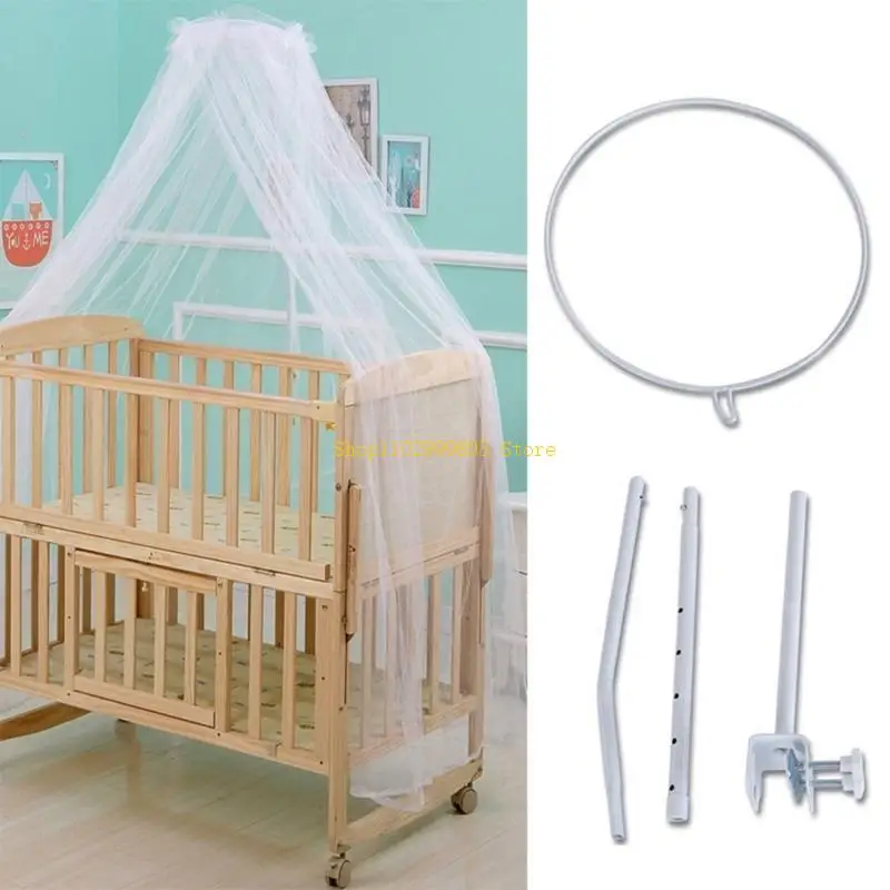 

High-performance Adjustable Net Stand Clip-On Crib Canopy Holder Rack Net Accessories Easy Fixing J0MF