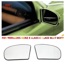 Left Right Door Side Heated Wing Mirror Glass Rearview Rearview Plate for Mercedes-Benz E-class C-class C E Class W211 W203