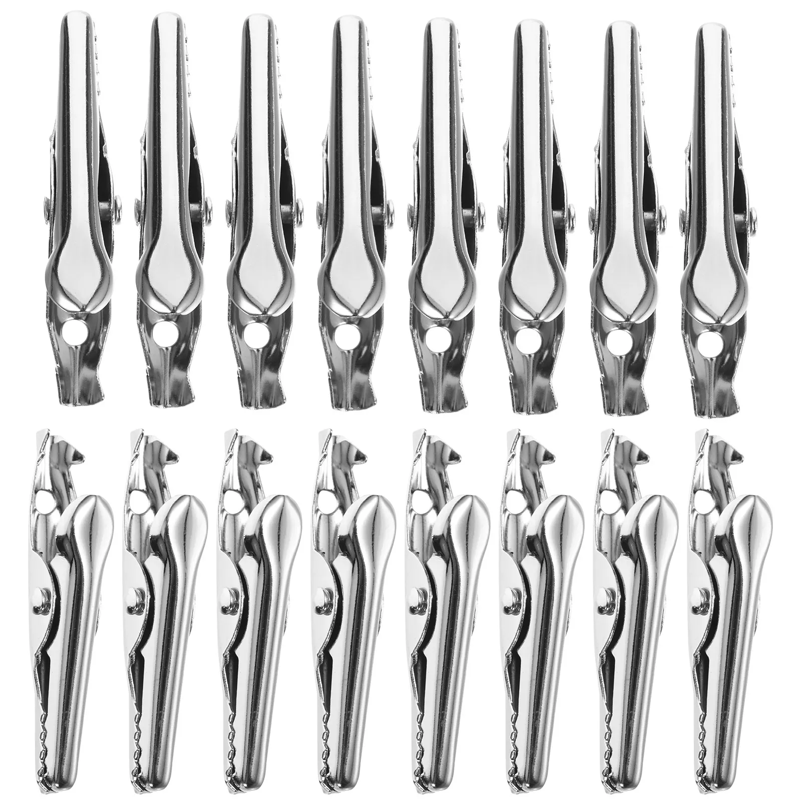 40Pcs Compact Alligator Clips 35Mm Polished Metal Test Clamps for Electrical Testing Wire Joining DIY Projects Electronics