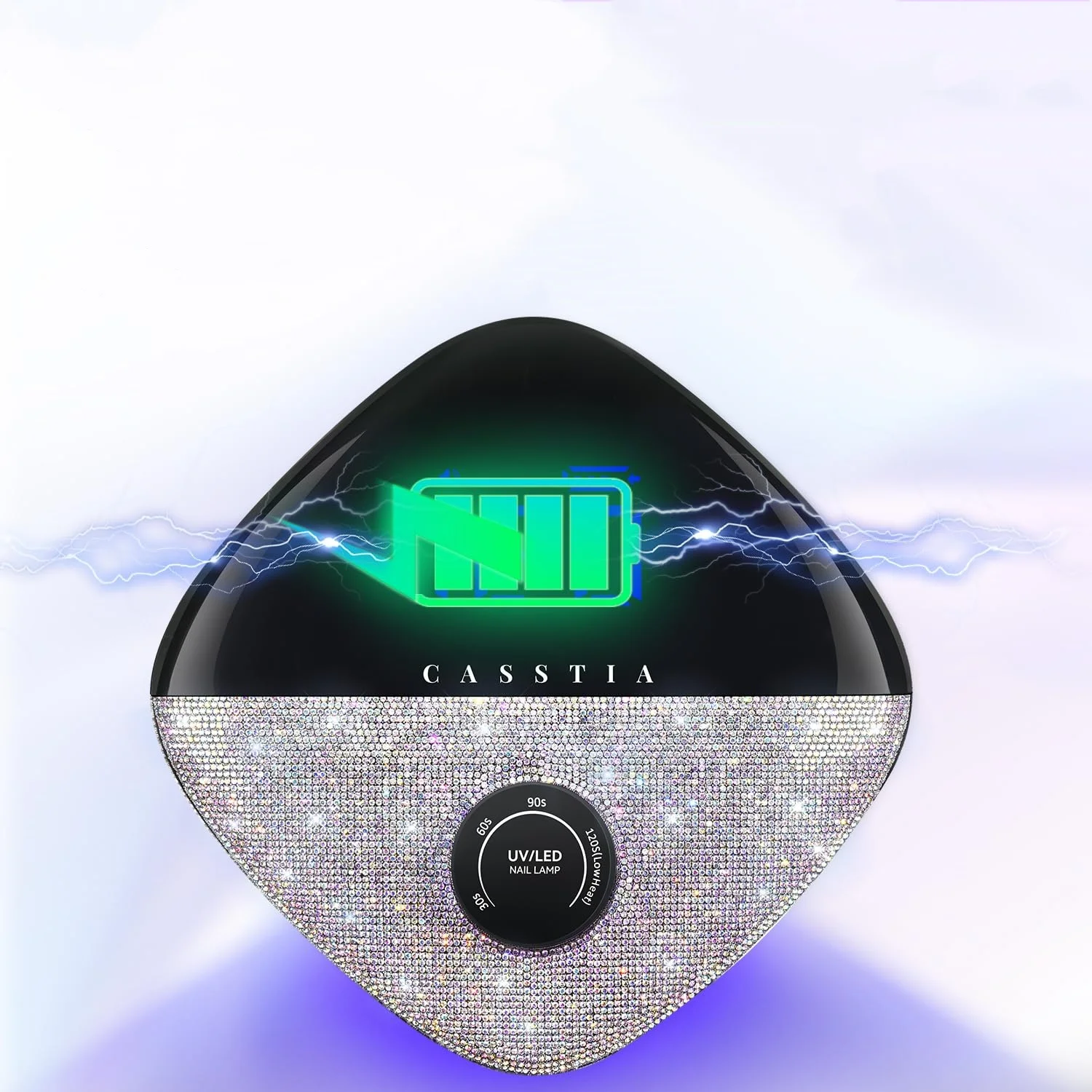 54W Bling Bling Rechargeable Uv Led Nail Lamp Cordless Low Heat Nail Dryer Curing Uv Lamp