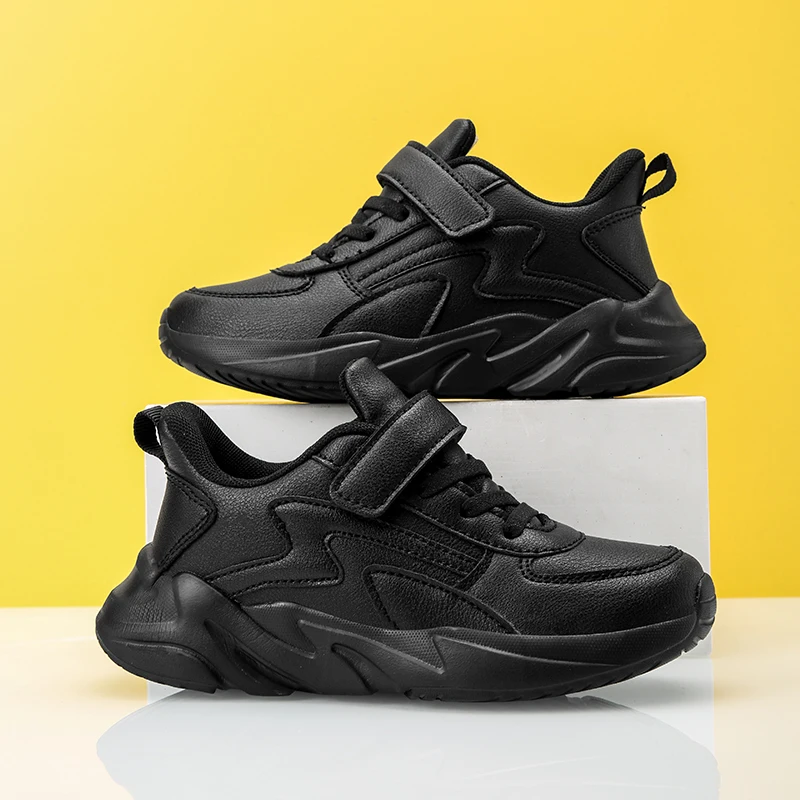 

Kid Sneakers Fashion Children Sport Shoes for Boys Comfortable Shoe Casual Walking Student Outdoor Running Shoes Black White
