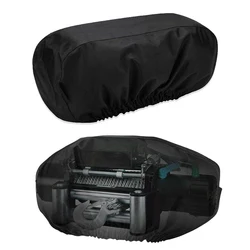 600D Black Waterproof Soft Winch Cover Winch Dust Cover Heavy Duty Winch Protection Cover with Elastic Band for Electric Winches