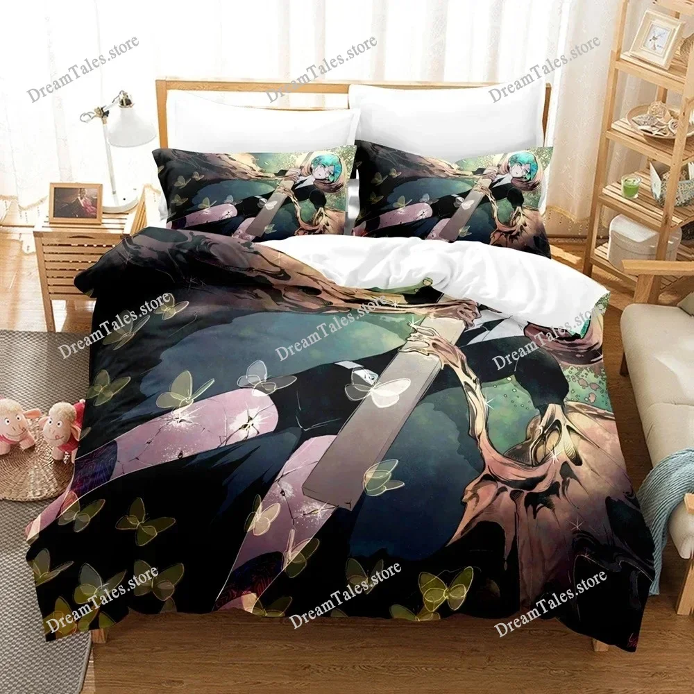 

3D Print Anime Houseki No Kuni Bedding Set Boys Girls Twin Queen Size Duvet Cover Pillowcase Bed Kids Adult Home Textileextile74