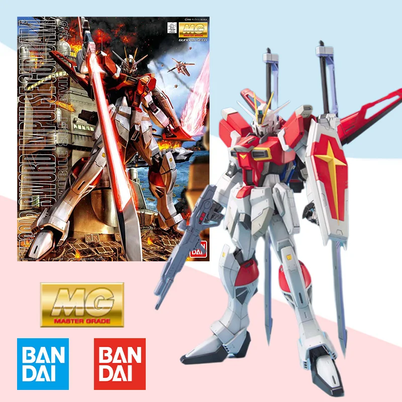 

Bandai Original box MG 1/100 ZGMF-X56S/β SWORD IMPLUSE GUNDAM full Action Anime pvc model kit Assembly toy gift for kids