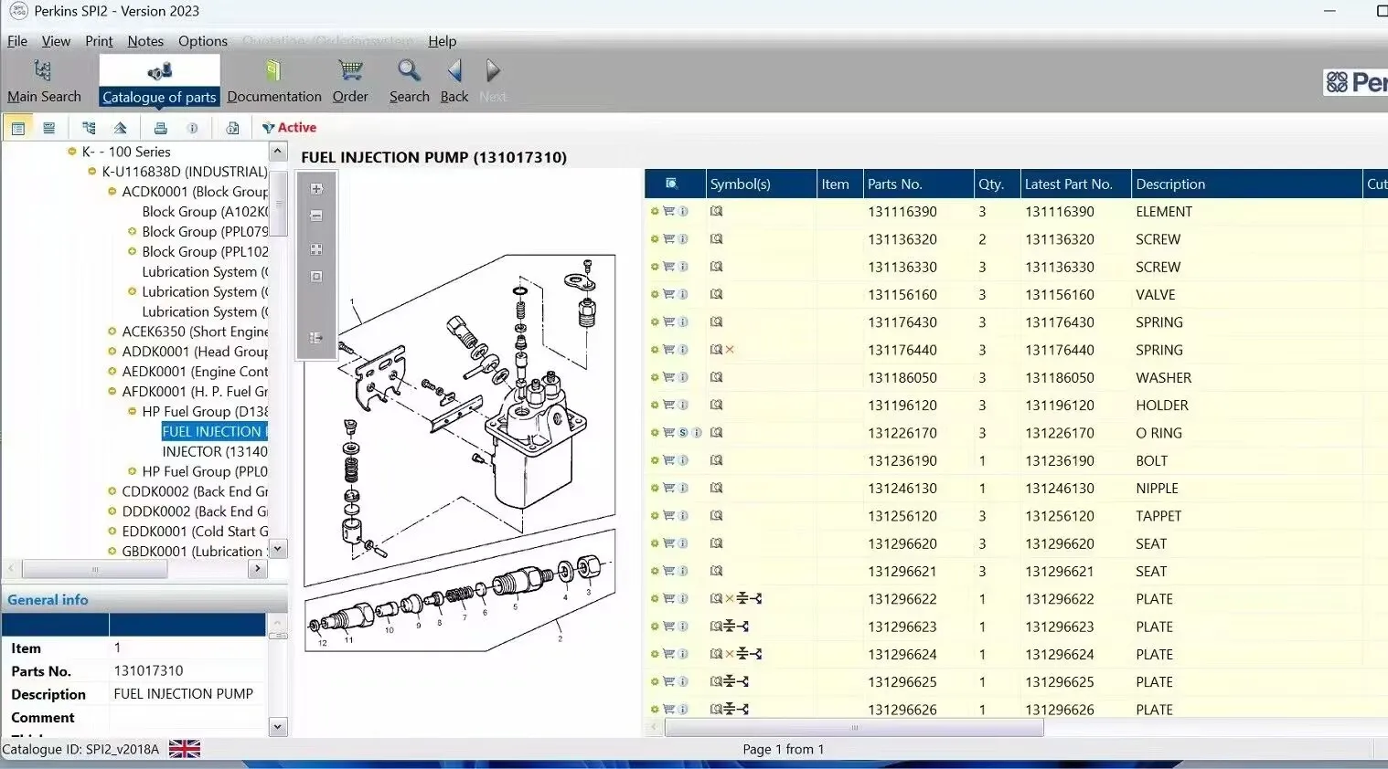

2023A 2018A Руководство по обслуживанию Perkins SPI2 и система информации о запчаях
