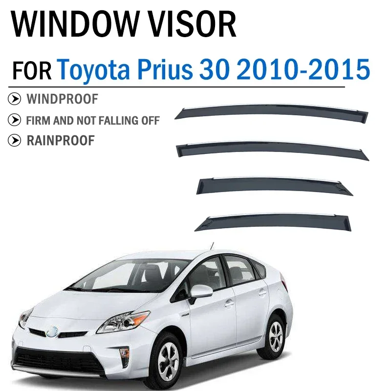 

2010 2011 2012 2013 2014 2015 FOR Toyota Prius 30 Car Window Deflector Visor Shade Sun Rain Guard Smoke Cover Shield Awning Trim