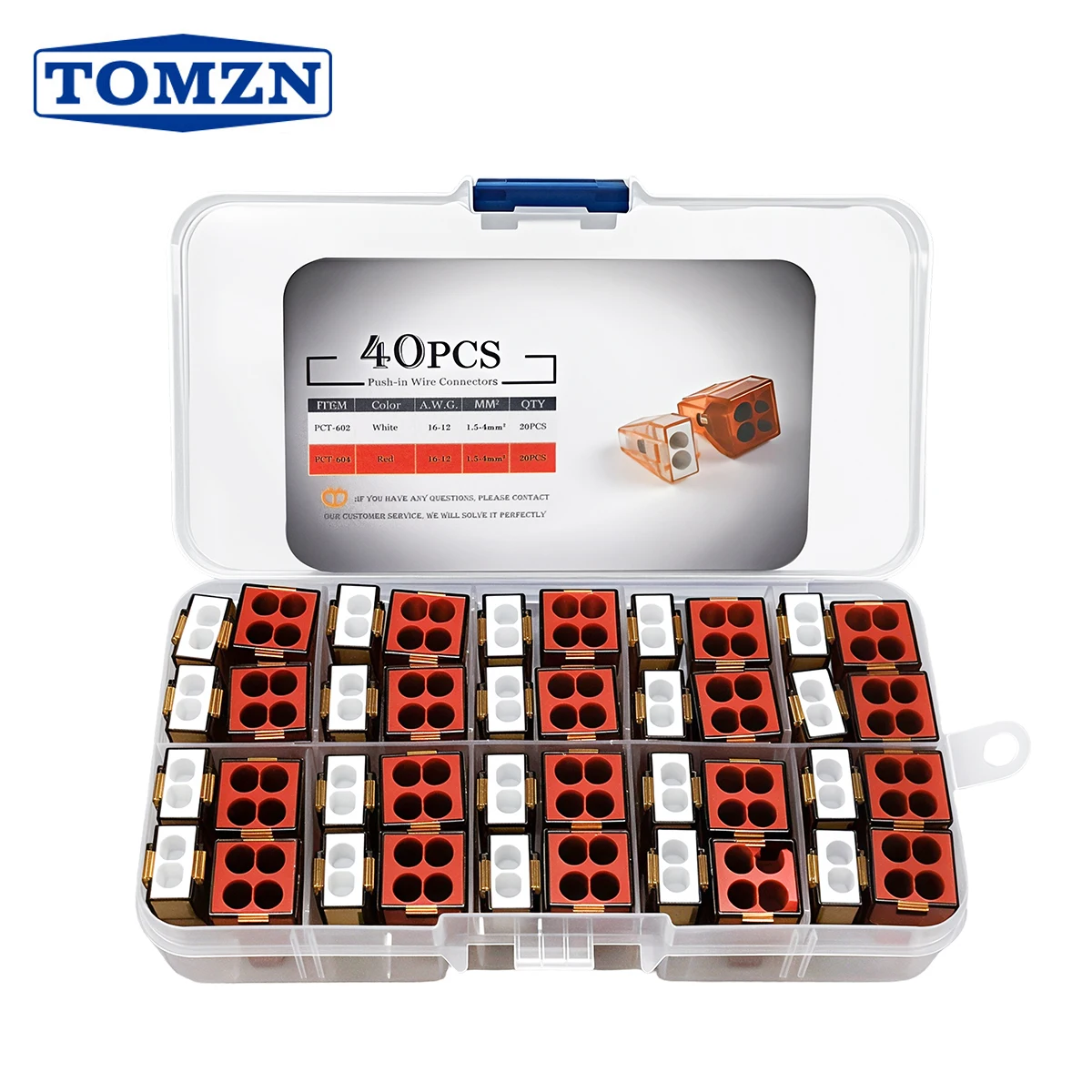 Push-in Wire Connector 2/4/6/8 Ways Compact Terminal Block Quick Connect Electrical Junction Box Inline Splice Wire Connector