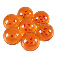 Acrylic Resin Transparent Stars Balls Glass Ball Crystal Ball Yellow Ball Anime Cosplay Props Kids Play Toy Gift 70mm in Diamete