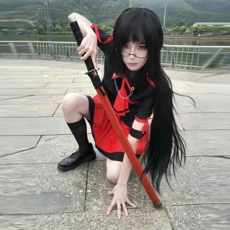 أنيمي الدم-C كيساراجي سايا تأثيري حلي شعر مستعار فتاة قميص التعادل تنورة زي مدرسي الإناث اليومية X؛ 2، F؛ 5.N؛