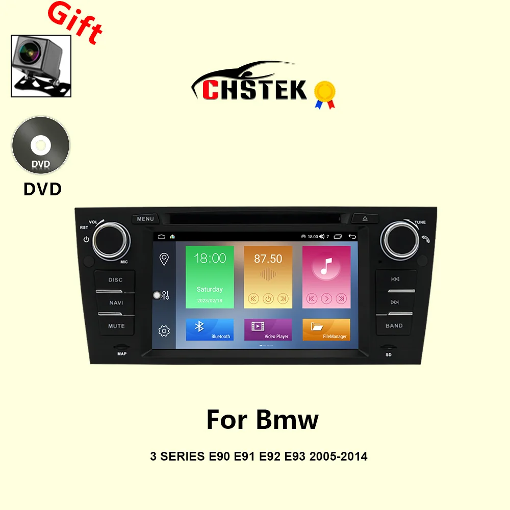 

CHSTEK Car Radio Carplay DVD For BMW 3 Series M3 E90 E91 E92 E93 2005-2013 Android 14 Bluetooth WIFI GPS RDS Multimedia Player