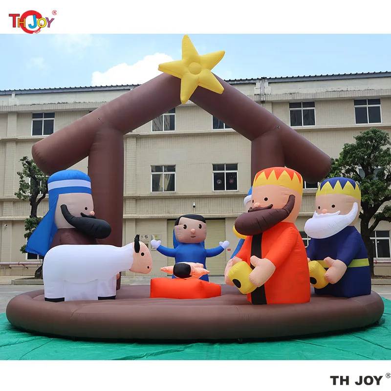 

Outdoor Giant Inflatable Jesus Family Big Christmas Inflatable Nativity Scene for Holiday Decorations
