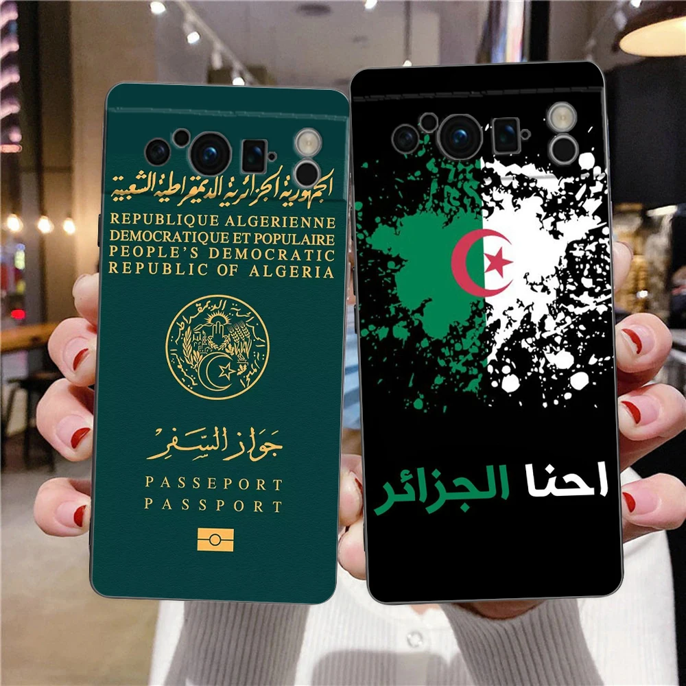 Algeria Passport Phone Case Cover for Google Pixel 9 8 7 6 7A 6A Pro Shockproof Silicone Soft 9 Pro XL Shell Capas Fundas Bags