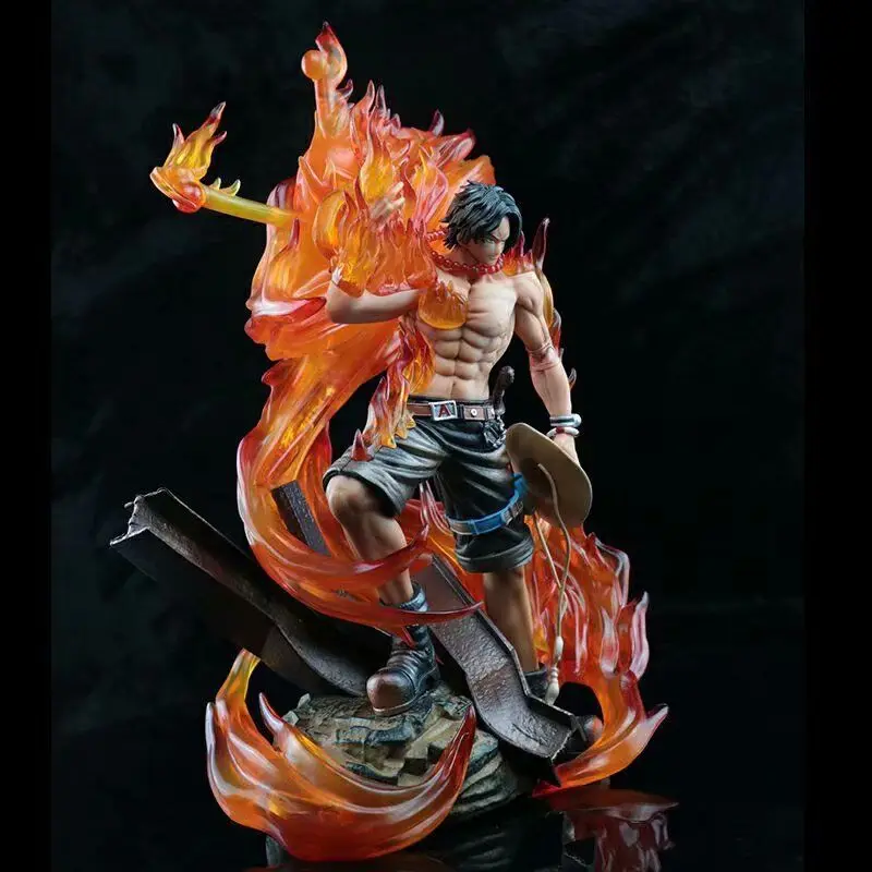 One Piece Pirate Navigation Gk Singularity Ace Fire God Ace 1/6 Luminous Statue Handpiece