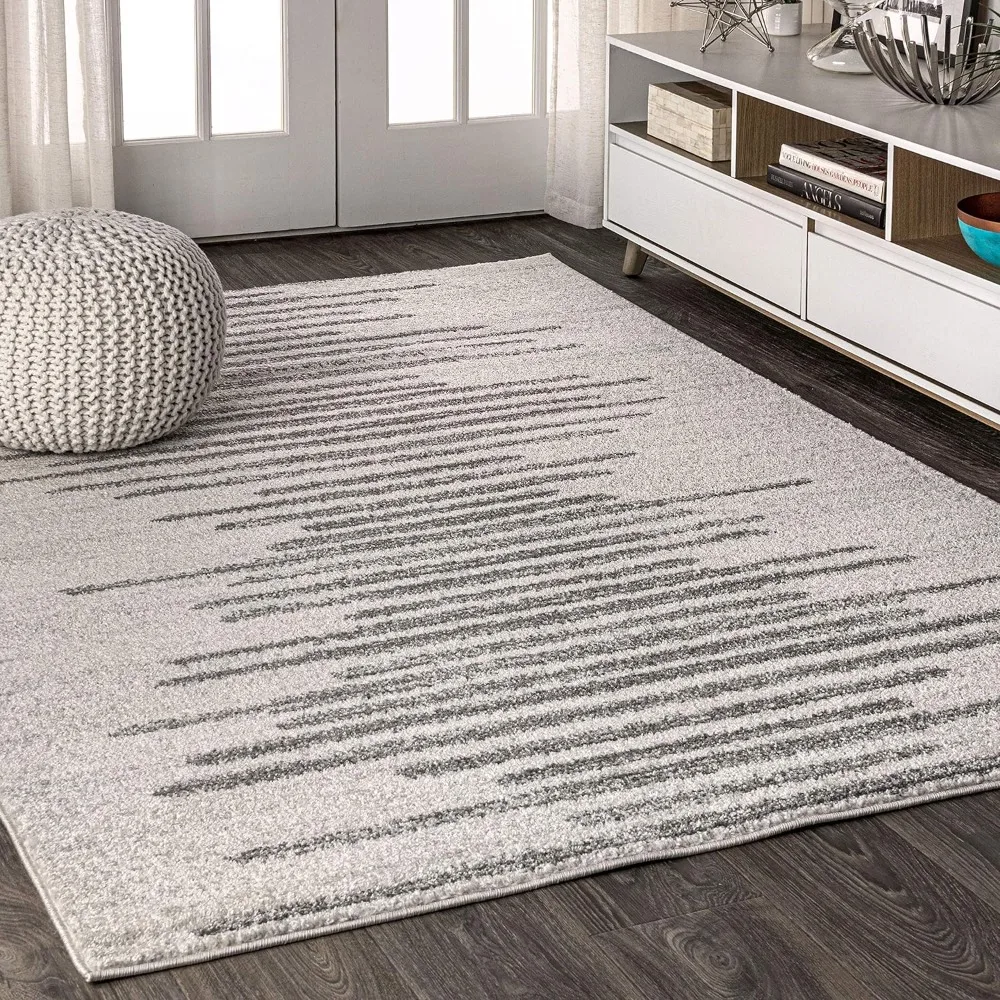 JONATHAN Y MOH205A-8 Aya Berber Stripe Geometric Indoor Farmhouse Area-Rug Bohemian Minimalistic Striped Easy-Cleaning Bedroom K