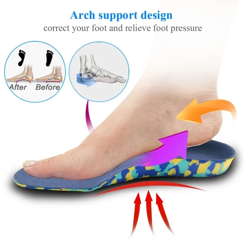 Plantar Fasciitis Pain Relief Orthopedic Insoles Arch Support Comfort Shoe Pads Flat Foot Correction Foot Care Inserts