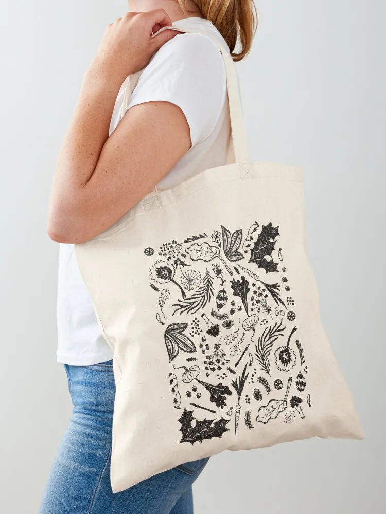 

Natural Bonanza in Black Tote Bag eco pack Shopper shopper bag women canvas canvas tote bag