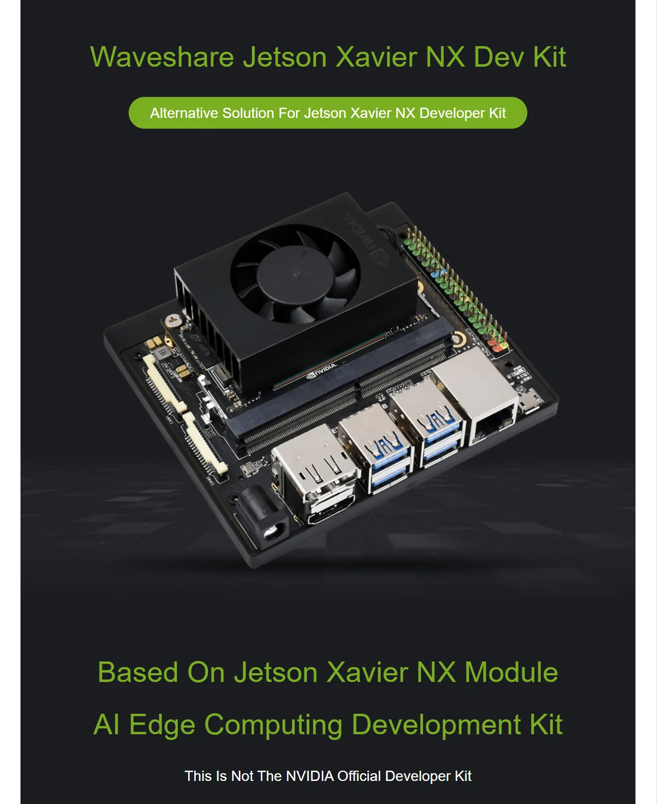 Jetson-Placa de desarrollo de IA, modelo NX, receptor de voz, Waveshare, NX