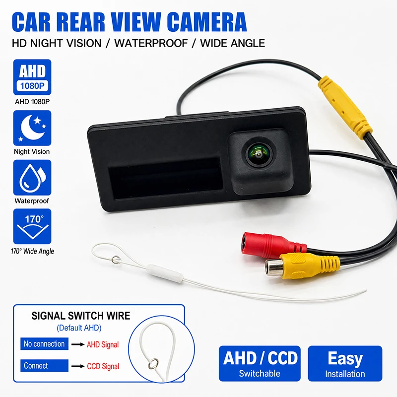 Car camera back box buckle reversing camera HD night vision AHD/CCD universal waterproof night vision fisheye 170 angle