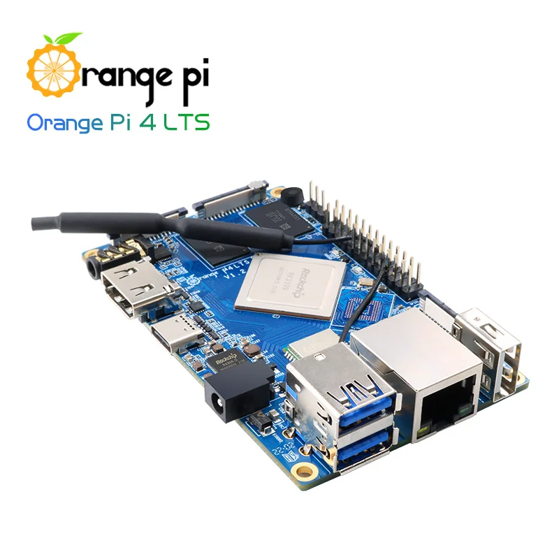 Orange Pi 4 LTS 4GB RAM Rockchip RK3399 Supported Wifi+BT5.0,Gigabit Ethernet, Run Android,Ubuntu,Debian OS With Metal Shell