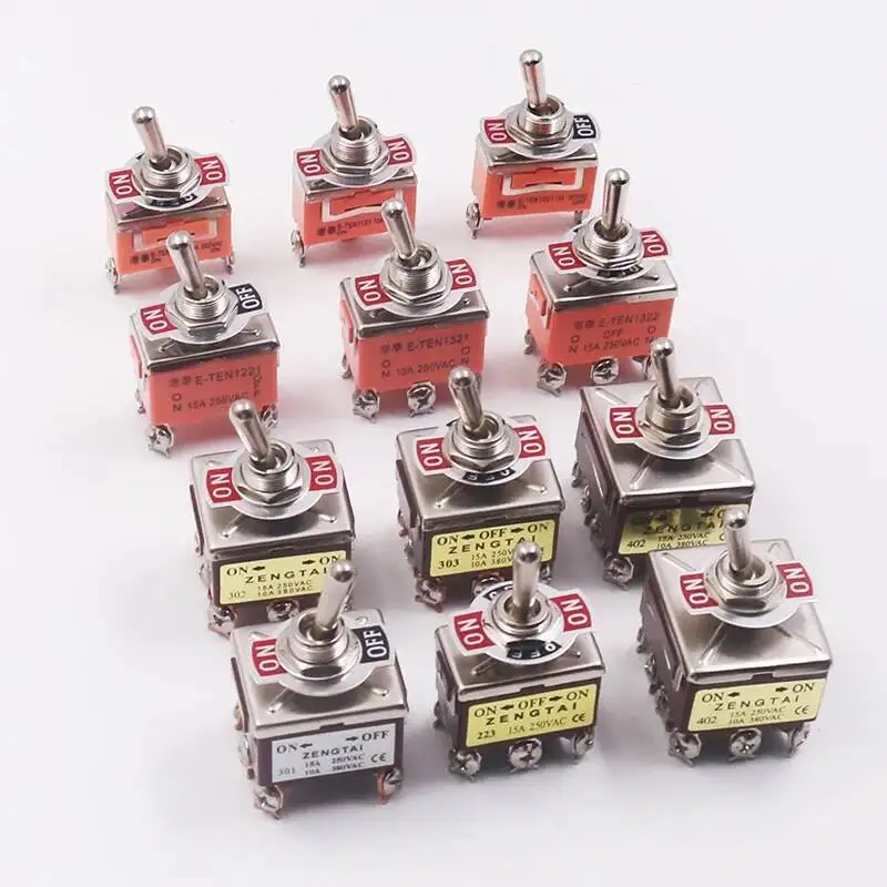 4pcs E-TEN1322 12mm stainless steel Switch button box 1 2 3 4 6 holes 21mm spacing