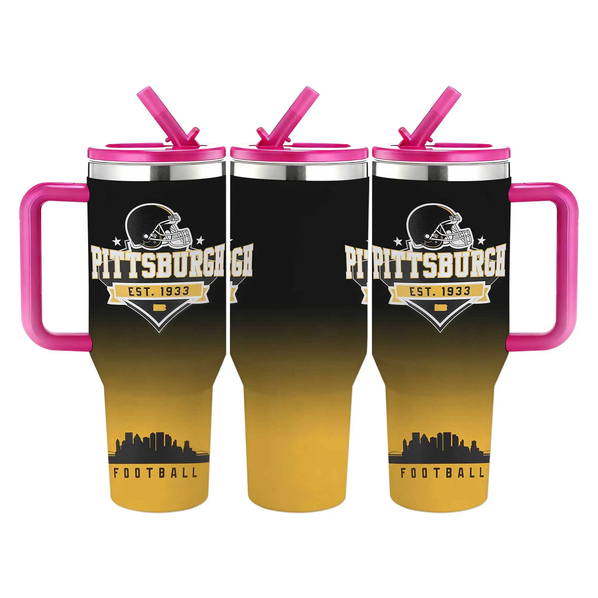 

Кружка из нержавеющей стали на 40 унций с ручкой, оптовые наборы стаканов с крышками и трубочками, разные размеры для различных потребностей