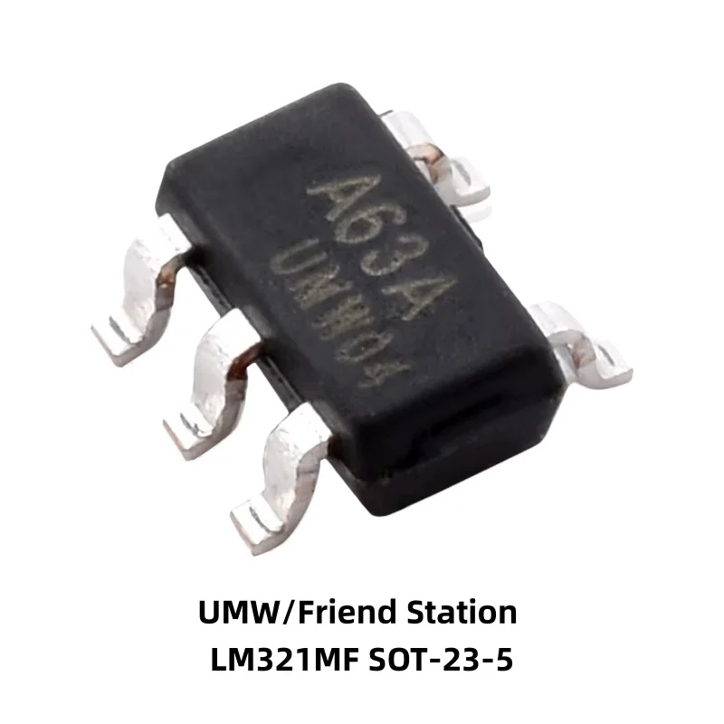 50pcs Original genuine UMW LM321MF low-power operational amplifier SOT-23-5 printing A63A