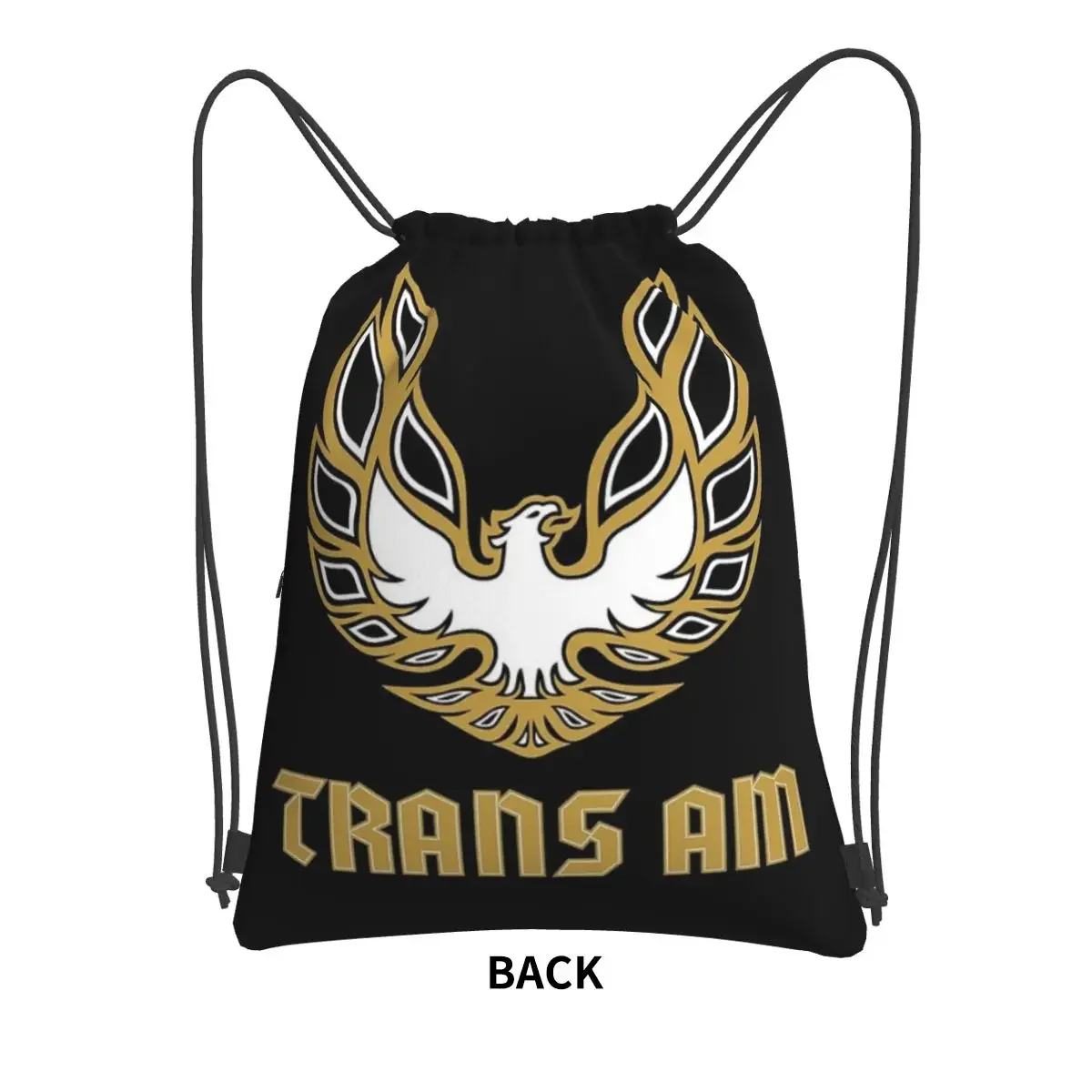 Pontiac Trans Am Firebird Bandit Golden Portable Backpacks Drawstring Bag Drawstring Bundle Pocket Book Bags For School Students