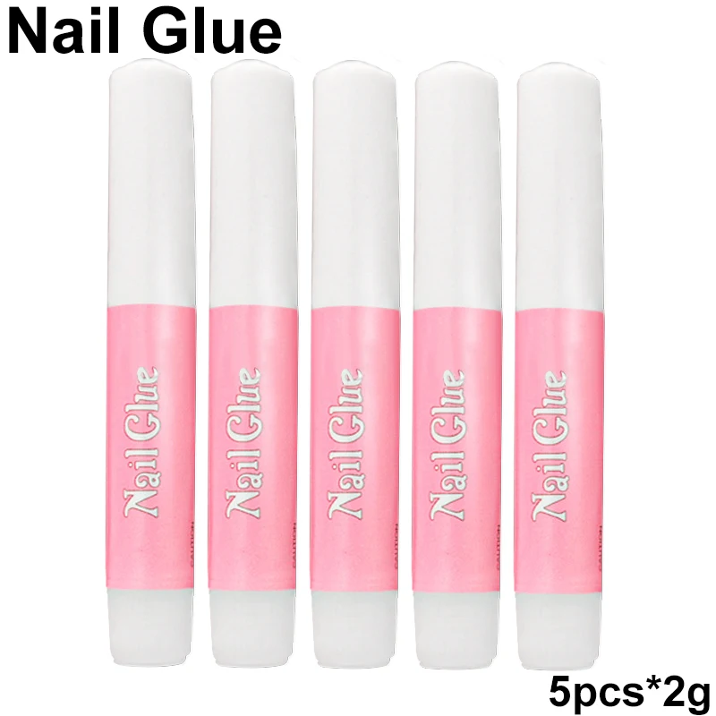 

2g Transparent Nail Glue 1/5/10/20/30/50/100pcs Fast-dry Bond Long Lasting Tools Press on Nails False Fake Nails Art Rhinestones