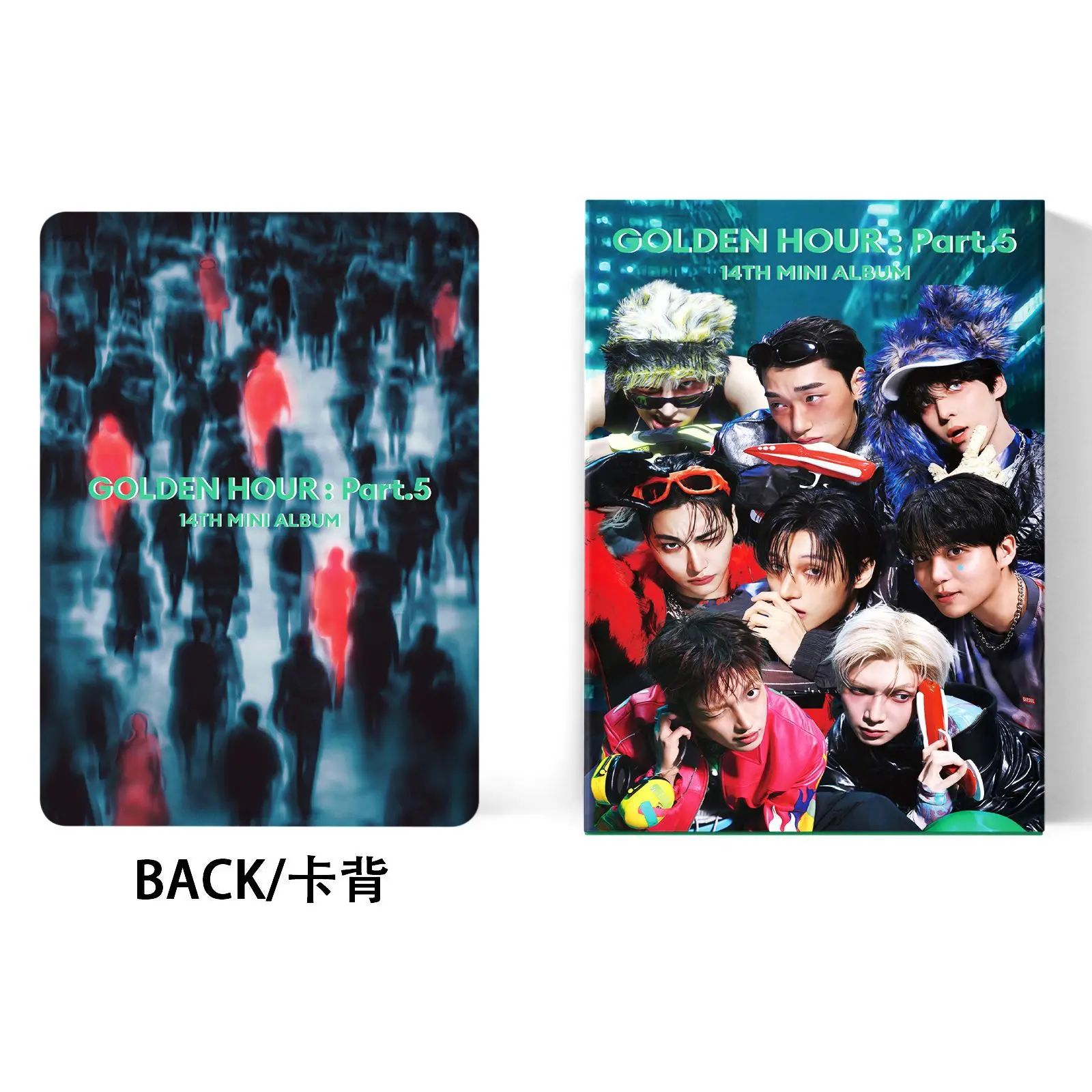 55 cartes LOMO K-Pop du 14e mini-album des boys bands GOLDEN HOUR Part.5 – Cadeau de collection pour fans