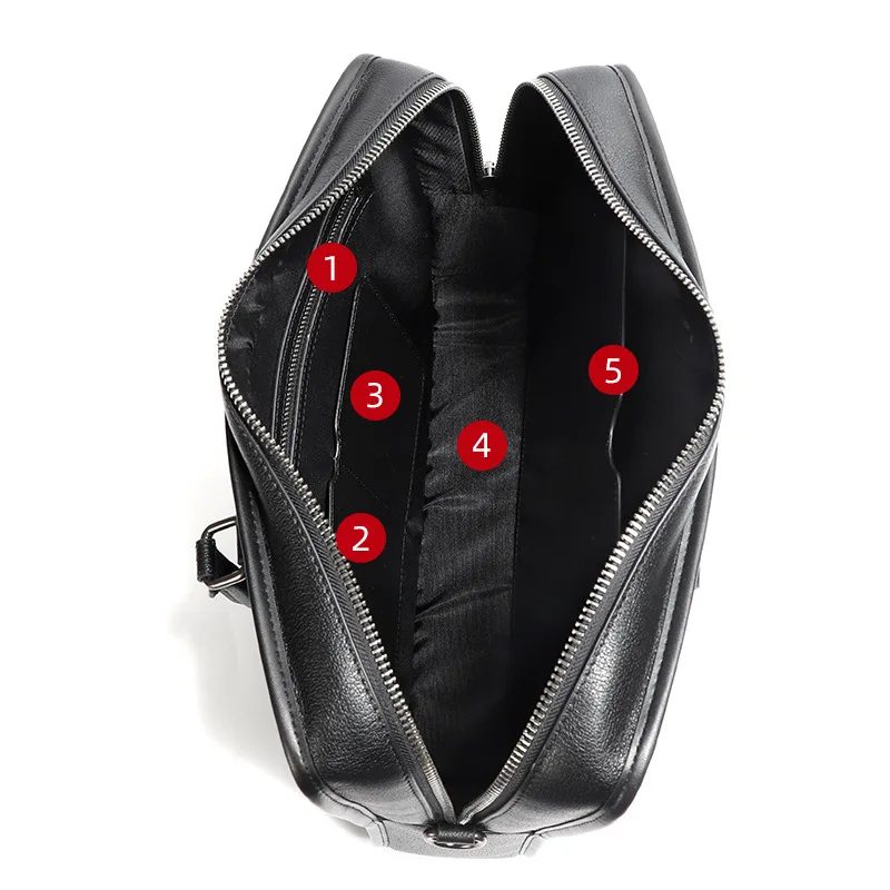 Valigetta in vera pelle di alta qualità da uomo, borsa da viaggio per viaggi d'affari, facile da trasportare, borsa in pelle di vacchetta Ture, borsa a tracolla alla moda