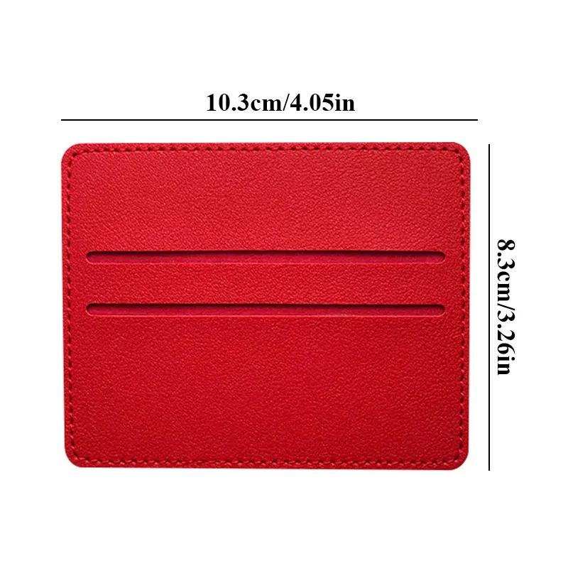 Fashion New Women Mini ID Card Purse PU Leather Ultra-thin Student Meal Card Bags Men Solid Color Business Credit Card Case