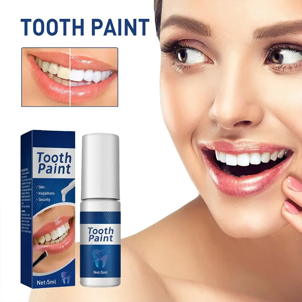 5ml Teeth Whitening Paint Oral Cleaning Paint Instantly Brighten Teeth Without Residue For Party Taking Photos Business Mee M6O6