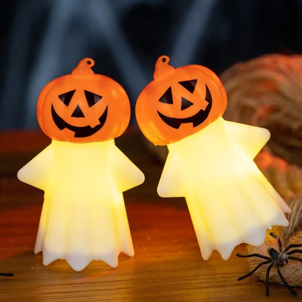 

Bedside Lamp Portable Halloween Pumpkin Light Spooky Eye Protection Ghost Pumpkin Lamp Plastic LED Night Light Porch Lighting