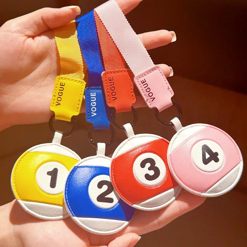

New Billiards Leather Keychains For Men Women's Bags And Car Pendants Accessories Charm DIY Handmade Jewelry Gifts