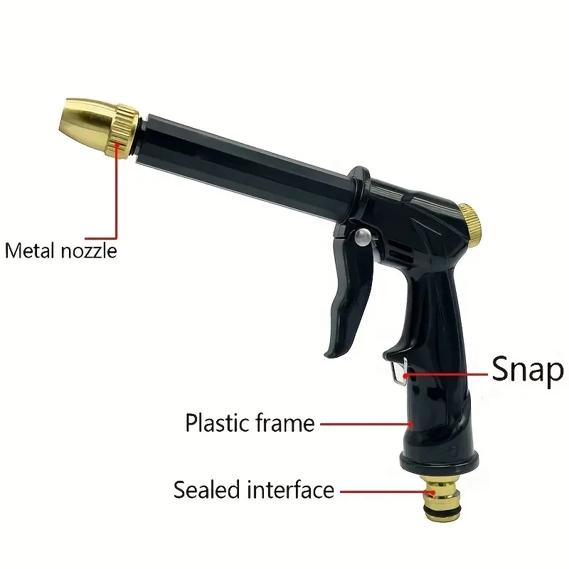 Automobile High-Pressure Water Gun Adjustable Nozzle Car Washing Machine Garden Sprinkler Universal Car Washing Accessories
