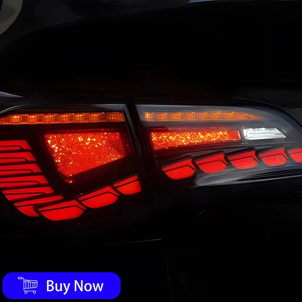 For Tesla Model 3 Model Y 2019-2023 Car Taillights Assembly LED Auto Rear Lamps Upgrade Dragon Scale Taillight Tool Accessories