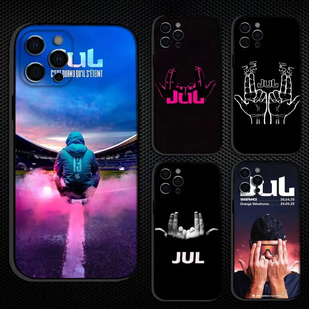 J-JJuL C-C'est Pas Des Lol Rapper Funda de teléfono para iPhone 16,15,14,13,12,11 Plus,Pro Max, Otros Funda negra suave