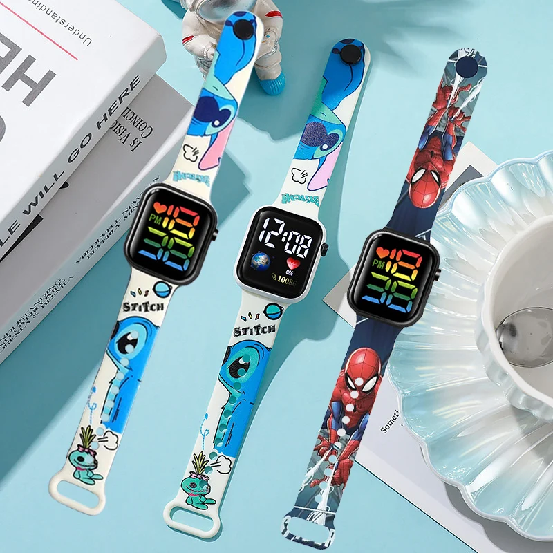 Disney Stitch & Lio orologi digitali Stitch Fashion Cartoon Action Printing Anime LED Type orologi Kids Watch regali di compleanno