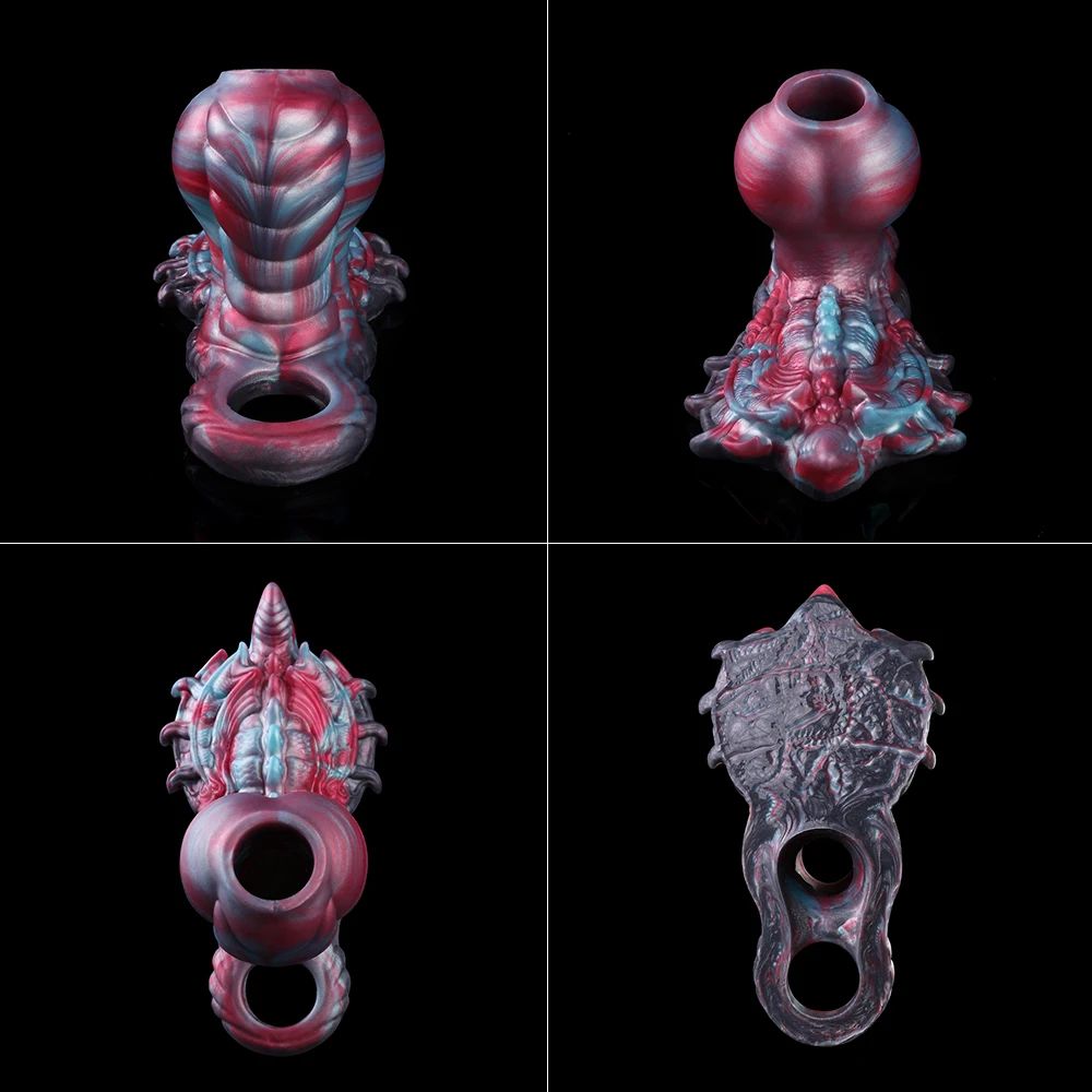 NNSX Dog Knot Penis Sheath for Delay Ejaculating Sex Toy for Cock Enlargement Dildo Cover Resuable Penis Sleeve S,M,L Size view 3
