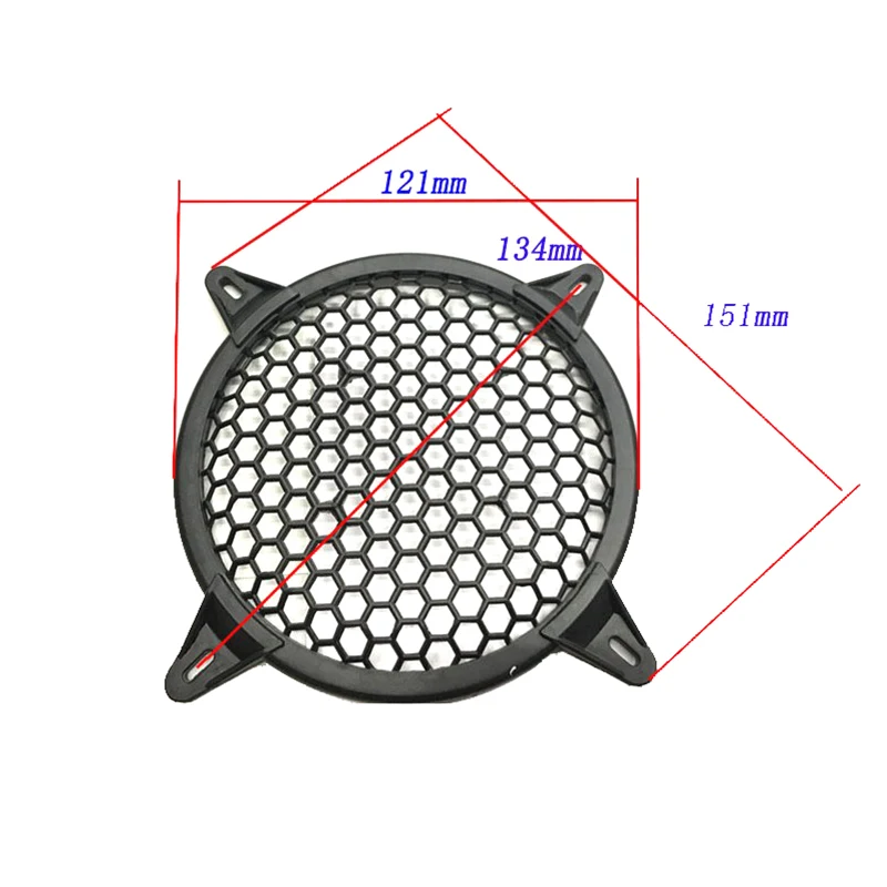 4 ''Rode Plastic Auto Audio Speaker Sub Woofer Grille Bescherming Beschermer Cover Mesh Ronde Auto Subwoofer Speaker Beschermkap