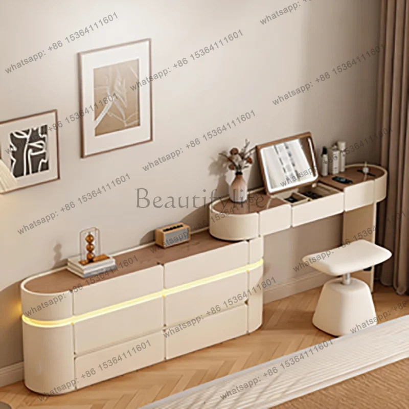 Nordic Elegant Vanity Desk With Storage Design Meticulous Exquisite Vanity Desk Trendy Classic Coiffeuse De Chambre Furniture