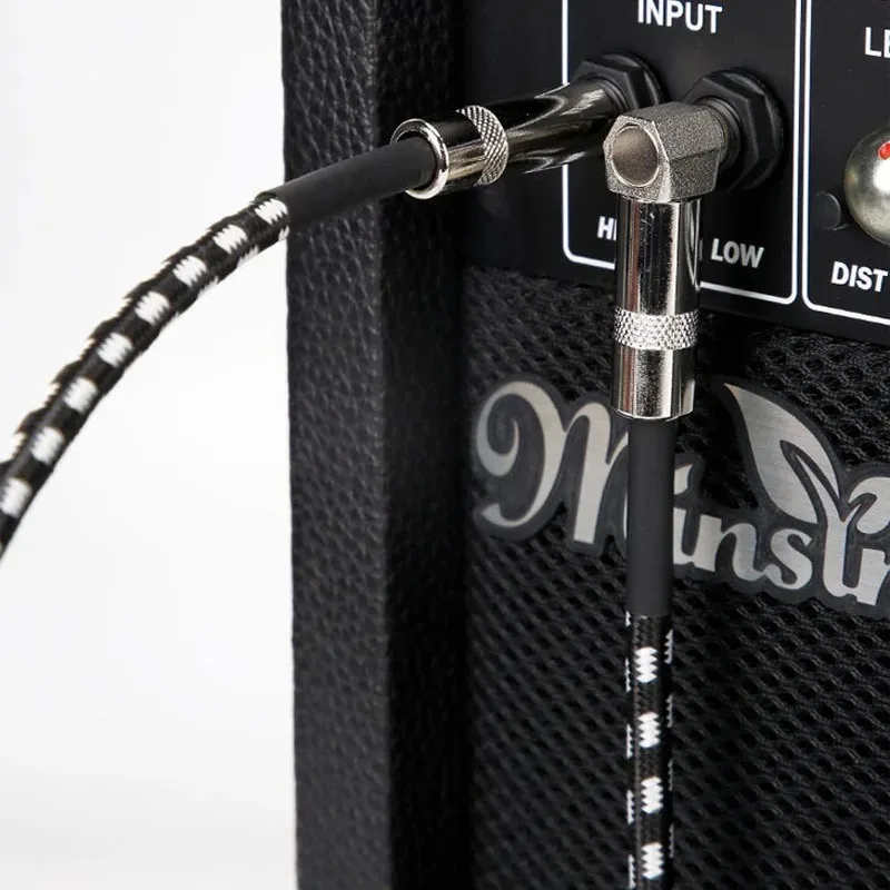 0,5/1/3,5M Audiokabel TRS 1/4 Zoll 6,5mm Audiokabel mit Geräuschunterdrückung für Bass, E-Drum, Verstärker und E-Gitarre – Detail 7