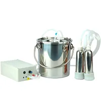 5L Electric Pulse Adjust Speed Automatic Stop Goat Milking Machine Sheep Farm Equipment Portable Goat Milking Machines