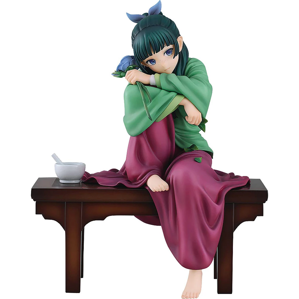 Figura de Anime Maomao figura de acción Maomao estatuilla pose sentada con accesorios de taburete figura de niña modelo colección estatua regalos de muñecas