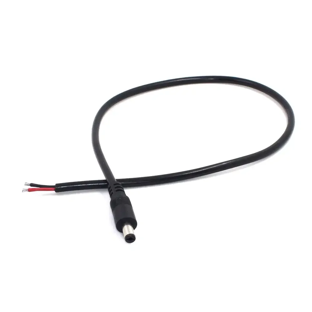 2pcs/lot 12V 10A DC Female/Male Cable Wire Connector For 3528 5050 LED Strip Light 5.5x2.1mm Plug DC Power Cord For Diy 18AWG