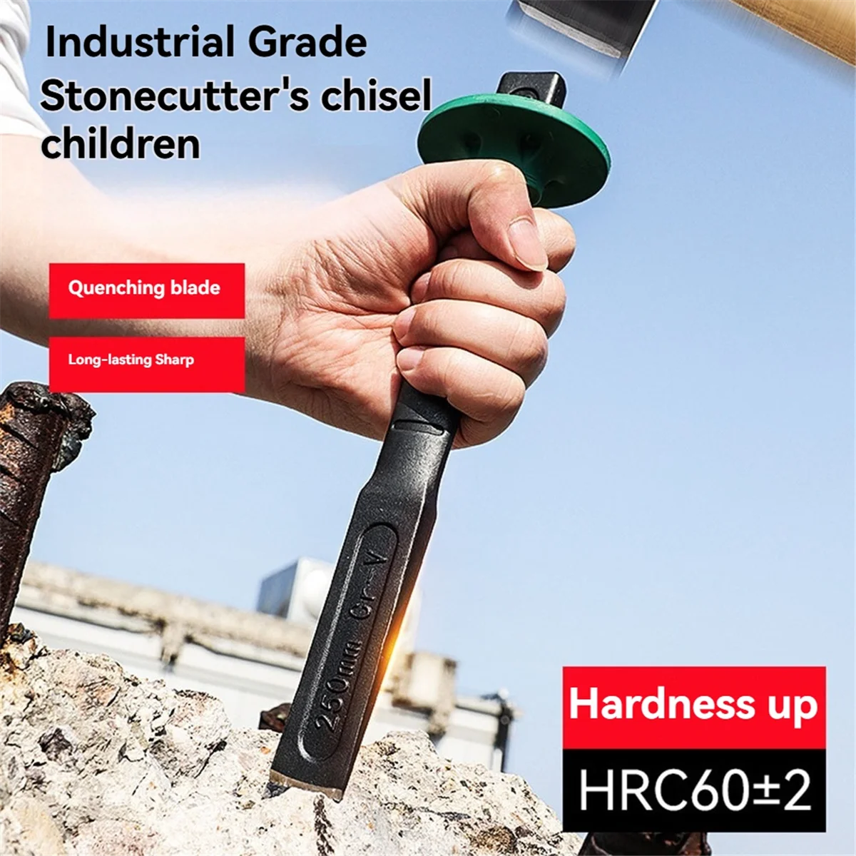 Chisels Concrete Tool Chisels Cements Stone Splitters Masonry Chisels Flat Shovel Processing 10inch